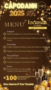 menu di capodanno Locanda Orvieto